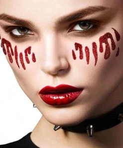 FRIGHT FEST Halloween Blood Tears [Glitter] | FACE STICKER