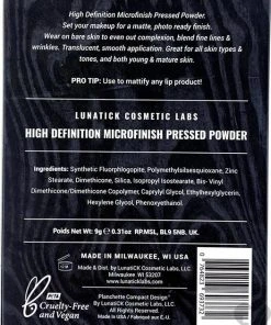LUNATICK COSMETIC LABS Lunatick High Definition Microfinish | PRESSED POWDER 4 LUNATICK COSMETIC LABS Lunatick High Definition Microfinish | PRESSED POWDER -Wicked Lashes shop lunatick cosmetics high definition microfinish planchette powder 002 700x700
