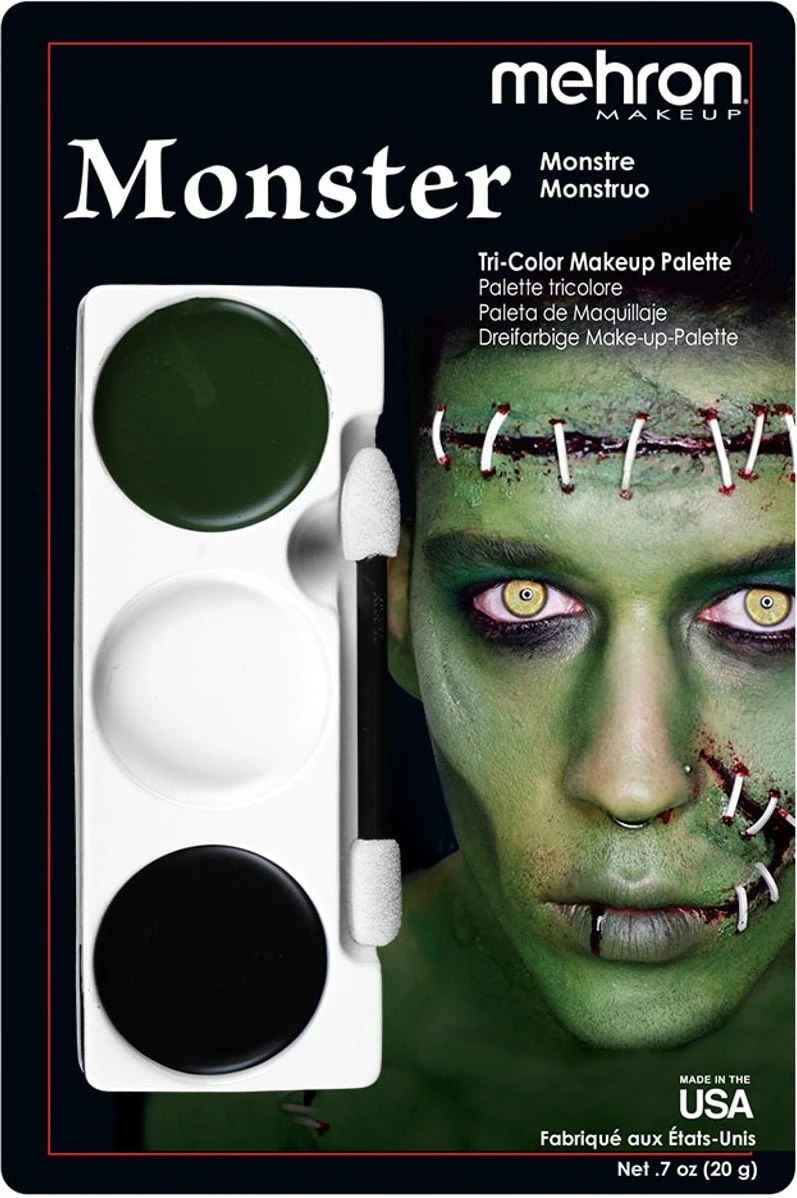 Monster | TRI-COLOUR CHARACTER MAKEUP PALETTE MEHRON MAKEUP Cosplay Monster | TRI-COLOUR CHARACTER MAKEUP PALETTE -Wicked Lashes shop mehron makeup monster tri colour character makeup palette 1 bf42c307 cea4 4d91 a80d 49aec6279122