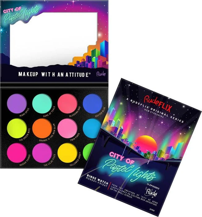 City of Pastel Lights | PIGMENT & EYESHADOW PALETTE RUDE COSMETICS Pastel Goth City Of Pastel Lights | PIGMENT & EYESHADOW PALETTE -Wicked Lashes shop rude cosmetics city of pastel lights 12 pastel pigment eyeshadow palette 1 26b51813 0e56 4103 87f8