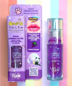 RUDE COSMETICS Rude Cosmetics Manga [Grape] | SPARKLE LIP OIL -Wicked Lashes shop rude cosmetics grape sparkle lip oil 2 0cd12e21 6cd1 4db3 a3f1 ec15c44f0db4 700x700