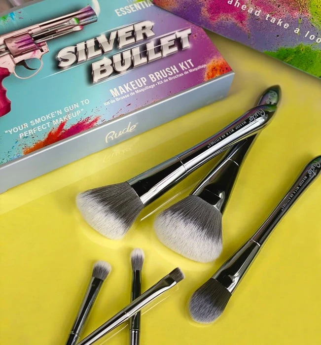 Silver Bullet | MAKEUP BRUSH KIT RUDE COSMETICS Rude Cosmetics Silver Bullet | MAKEUP BRUSH KIT -Wicked Lashes shop rude cosmetics silver bullet makeup brush kit 15 f596c615 6ebc 421f b7aa