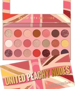 RUDE COSMETICS Rude Cosmetics United Peachy Nudes | 21 PRESSED PIGMENT & SHADOWS PALETTE