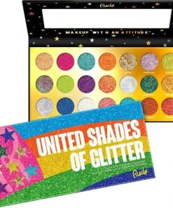 RUDE COSMETICS Rainbows & Pride United Shades Of Glitter | EYESHADOW PALETTE